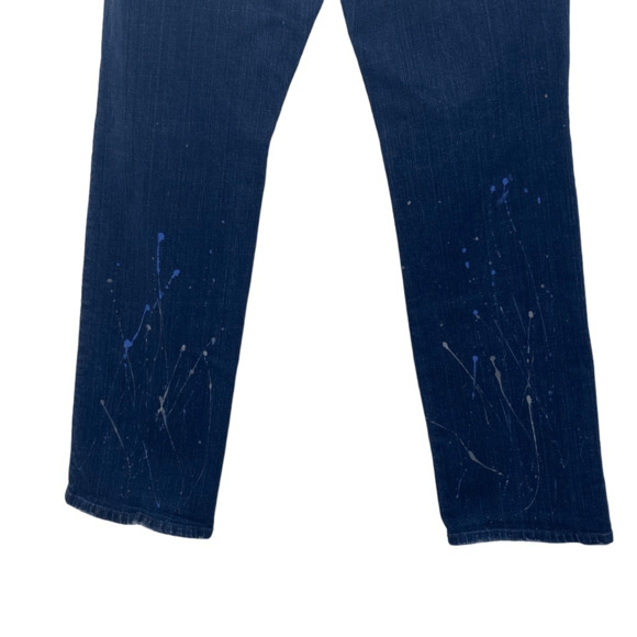 Seven7 Women's Low Rise Slim Straight Leg Jeans Blue Denim Medium Wash Size 14 - Picture 7 of 12